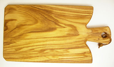 Olive Wood Cutting board with wooden handle (model F MIDIUM) - Click Image to Close